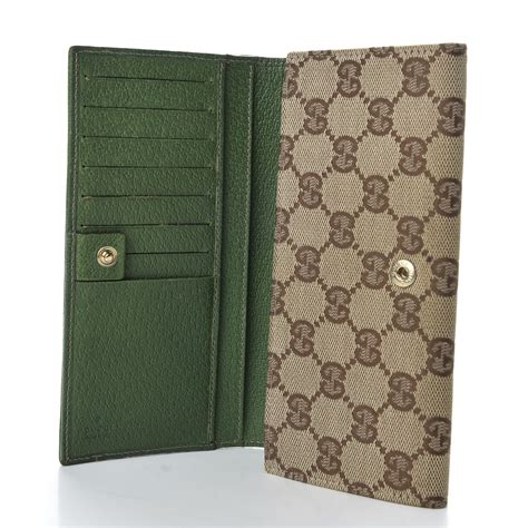 gucci wallet brown green|Gucci signature wallet brown.